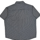 Dickies Striped Short Sleeve Shirt - 2XL Gray Cotton