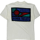 Power Volley Speedo Single Stitch T-Shirt - Large White Cotton
