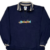 Disney Cartoon 1/4 Zip - Medium Navy Cotton
