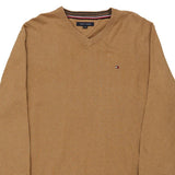 Tommy Hilfiger V-neck Jumper - XL Beige Cotton