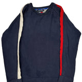 Tommy Jeans Striped Jumper - Large Red Cotton