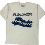 El Salvador Old Navy Single Stitch T-Shirt - Large White Cotton
