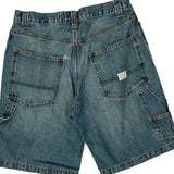 Authentic Collection Double Knee Carpenter Shorts - 30W 10L Blue Denim