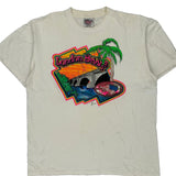 Oneita Single Stitch T-Shirt - Large White Cotton