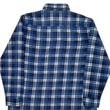 Dickies Checked Flannel Shirt - Large Blue Cotton