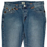 True Religion Contrast Stitch Jeans - 36W UK 16 Blue Denim