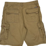 Quiksilver Cargo Shorts - 34W 11L Khaki Cotton