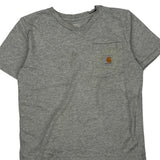 Age 8-10 Carhartt T-Shirt - Small Grey Cotton
