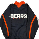 Chicago Bears, Age 10-12 Reebok Football Windbreaker - Medium Navy Polyester