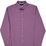 Tommy Hilfiger Slim Fit Shirt - Large Purple Cotton
