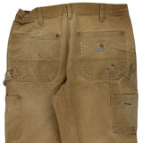 Carhartt Double Knee Carpenter Trousers - 32W 30L Brown Cotton