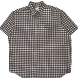 Carhartt Checked Short Sleeve Shirt - Medium Brown Cotton