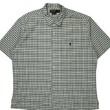 Caldwell Ralph Lauren Checked Short Sleeve Shirt - XL Green Cotton