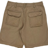 Tommy Hilfiger Pinstripe Chino Shorts - 34W 10L Beige Cotton