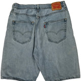 Levis Denim Shorts - 32W 10L Light Wash Denim