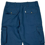 Levis Cargo Shorts - 32W 11L Blue Cotton