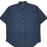 Blaire Ralph Lauren Short Sleeve Shirt - Large Blue Cotton