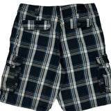 Lee Checked Cargo Shorts - 34W 10L Blue Cotton