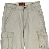 Levis Cargo Shorts - 30W 11L White Cotton