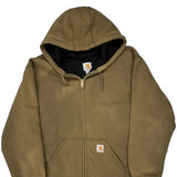 Carhartt Hoodie - XL Brown Cotton Blend