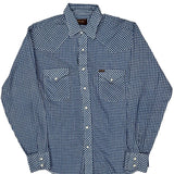 Wrangler Checked Shirt - Medium Blue Cotton