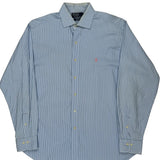 Polo By Ralph Lauren Striped Shirt - Large Blue Cotton
