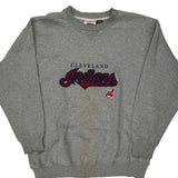 Cleveland Indians Crable Graphic Sweatshirt - Large Grey Cotton Blend