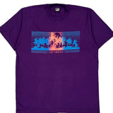 Made In USA Single Stitch Las Vegas Screen Stars T-Shirt - XL Purple Cotton Blend