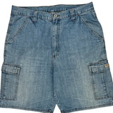 Wrangler Denim Shorts - 34W 9L Light Wash Denim