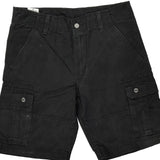 Levis Cargo Shorts - 32W 10L Black Cotton
