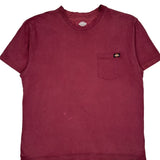 Dickies T-Shirt - XL Burgundy Cotton