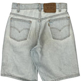 Levis Denim Shorts - 26W UK 6 Light Wash Cotton