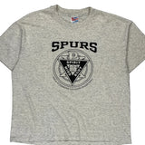 Spurs Hanes Single Stitch T-Shirt - XL Grey Cotton Blend