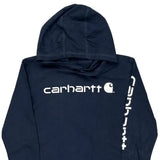 Age 8-10 Carhartt Hoodie - Small Navy Cotton
