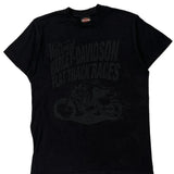 National Harley-Davidson Flat Track Races Harley Davidson Graphic T-Shirt - Medium Black Cotton