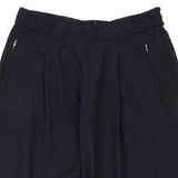 Emporio Armani Trousers - 28W UK 10 Navy Wool Blend