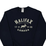 Halifax Canada Gildan Graphic Sweatshirt - Medium Navy Cotton Blend