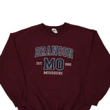 Branson, MO Gildan Graphic Sweatshirt - XL Burgundy Cotton Blend