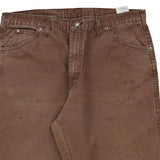 Dickies Carpenter Trousers - 38W 30L Brown Cotton