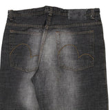 Hip Hop Qruel Jeans - 36W 30L Black Cotton