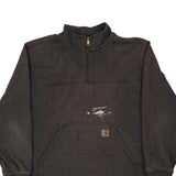 Carhartt 1/4 Zip - 2XL Grey Cotton Blend