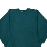 Blank Unbranded Sweatshirt - 2XL Teal Cotton Blend