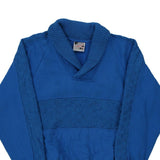 1980's Blank Freelance Jumper - Medium Blue Cotton Blend