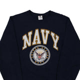 USA Navy Jerzees Sweatshirt - Small Navy Cotton Blend