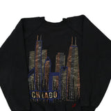 Chicago Michou Inc Graphic Sweatshirt - Medium Black Cotton Blend