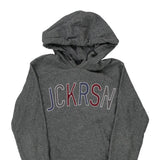 Age 10 Jeckerson Spellout Hoodie - Medium Grey Cotton