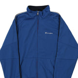 Age 11-12 Champion Track Jacket - Large Blue Polyester