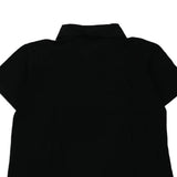 Pierre Cardin Cropped Polo Shirt - Medium Black Cotton