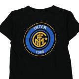 Age 9-11 Inter Milan Alato Football T-Shirt - Medium Black Cotton