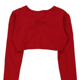 Disney Cropped Cardigan - Small Red Cotton